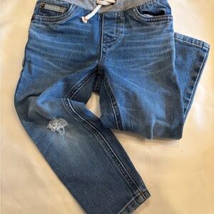Cat & Jack Toddler Boys Jogger Jeans Size 3T Distressed Blue Denim